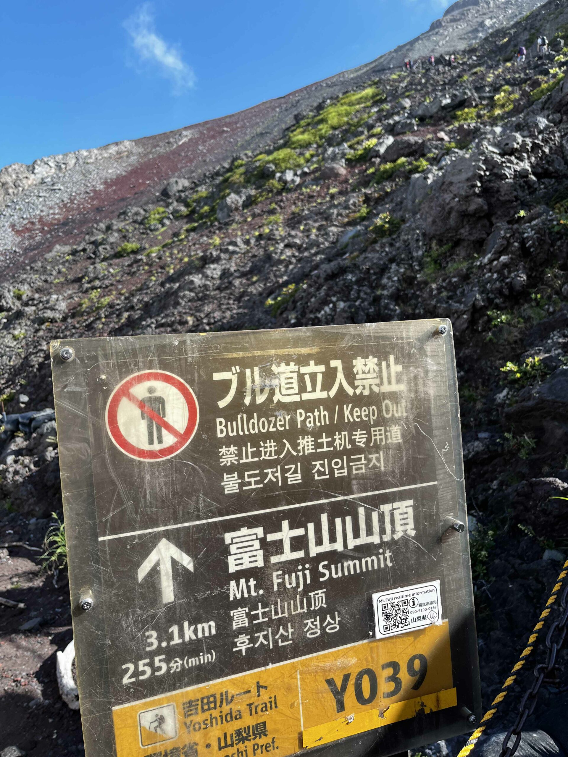富士山山頂還有3.1km