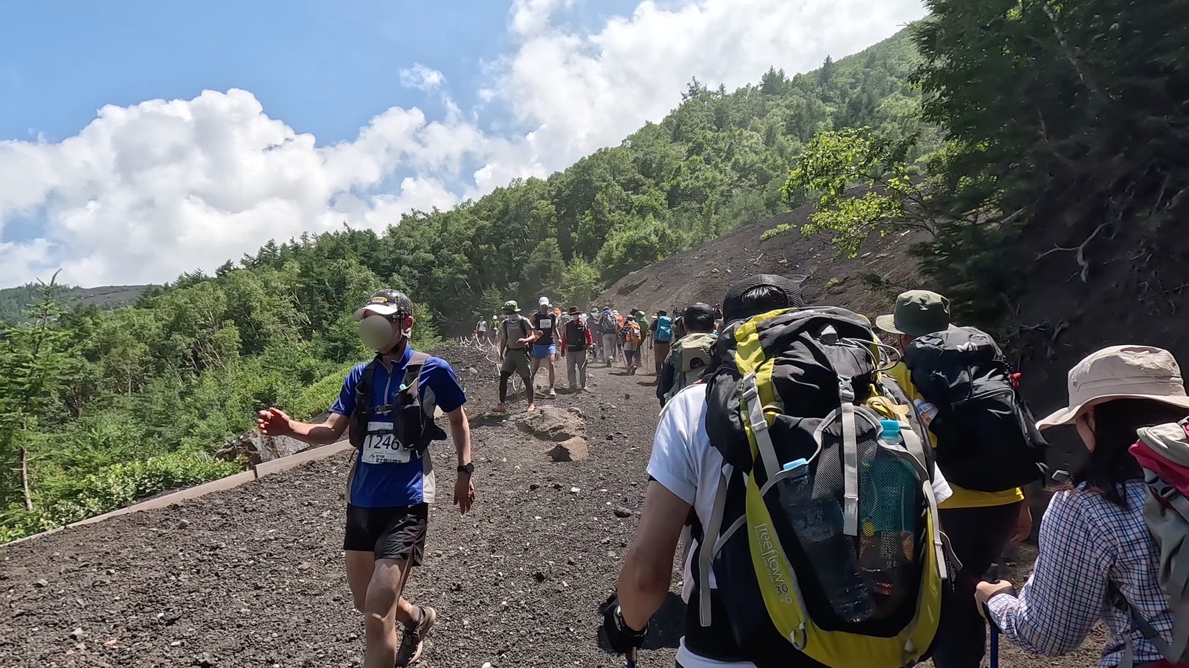 同一時間正在舉辦富士山登山競走