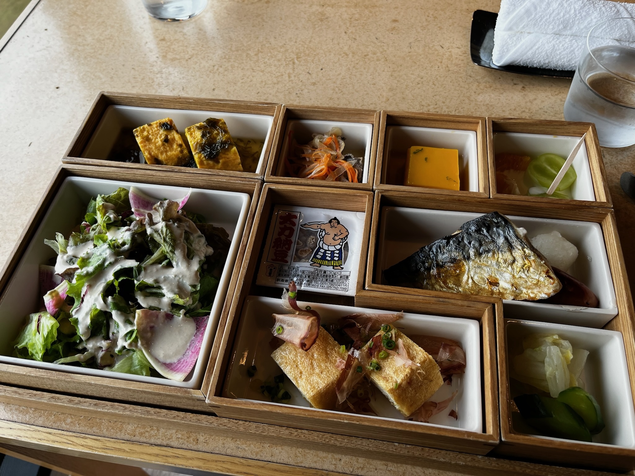 早餐的九道菜色，非常豐富