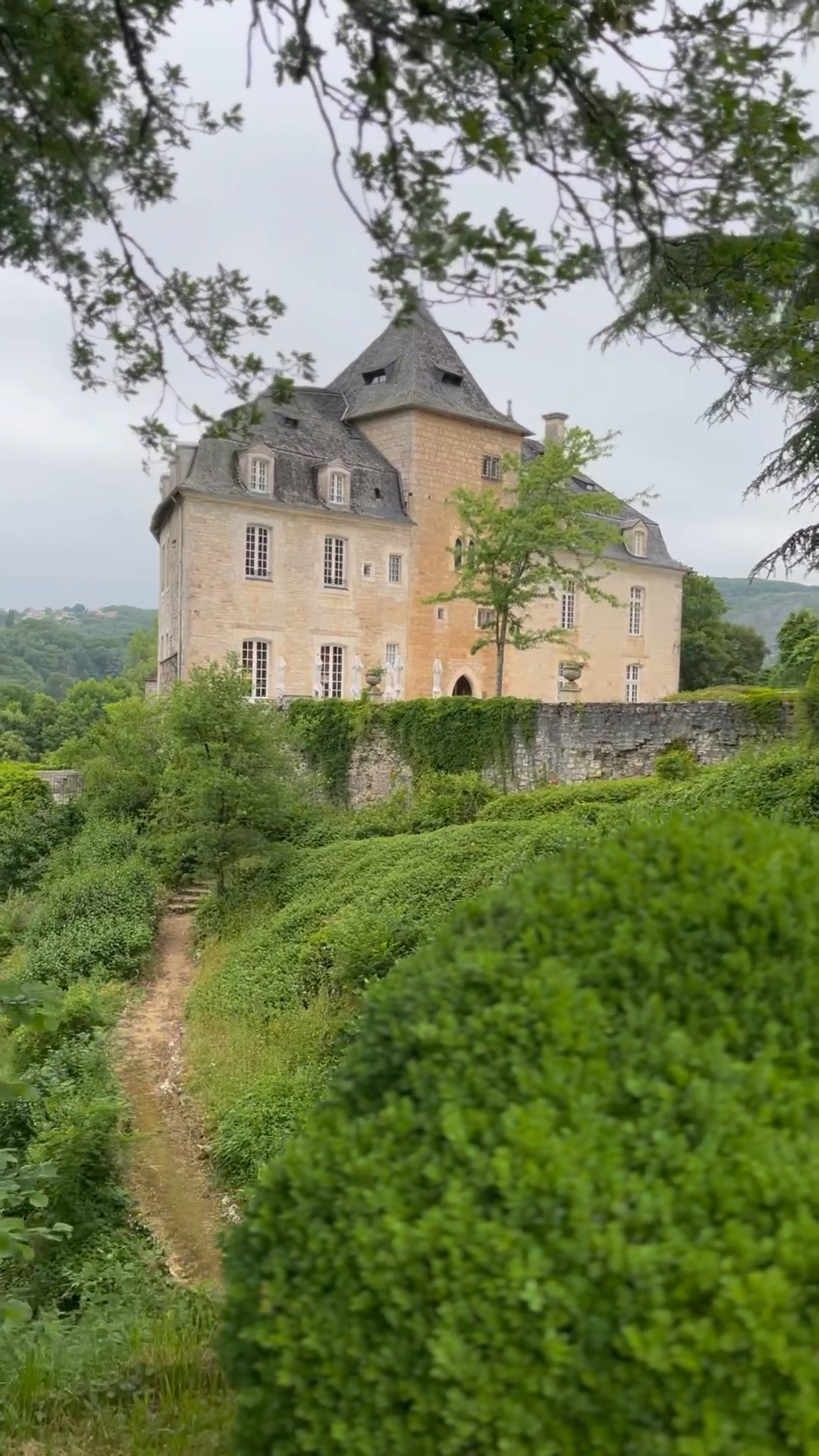 Château de la Treyne castle overlooking Dordogne valley France